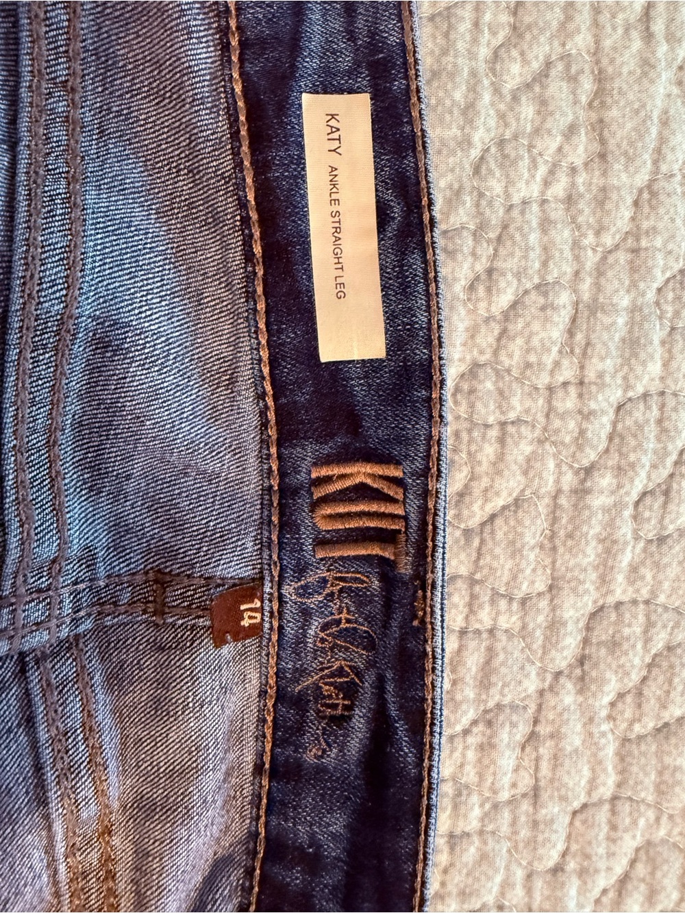 Kut from the Kloth Straight Leg Jeans in Blue Denim - Picture 2 of 9